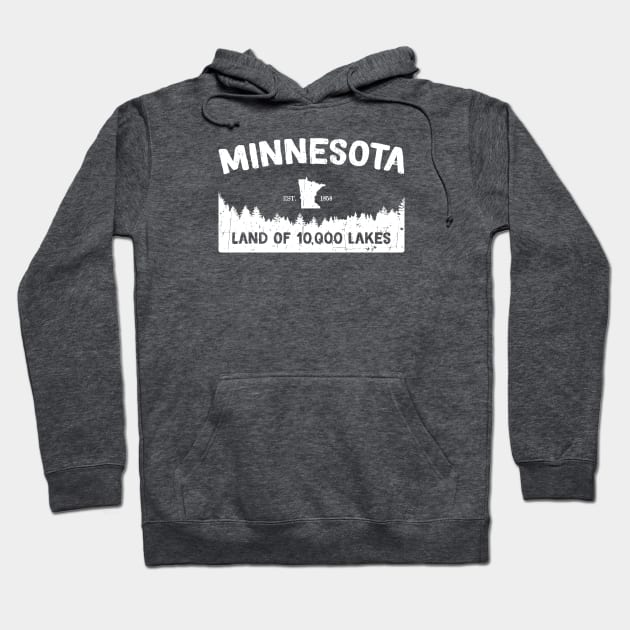 Minnesota, Land of 10,000 Lakes Hoodie by GreatLakesLocals